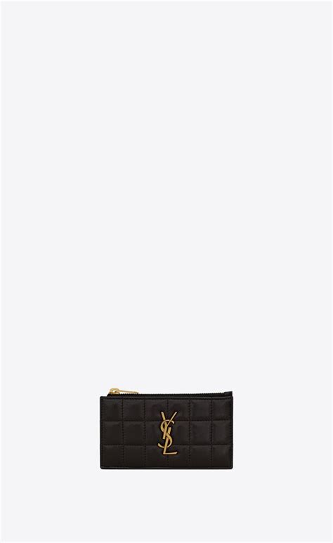 ysl fragments|Cassandre Matelassé Fragments Zipped Card Case.